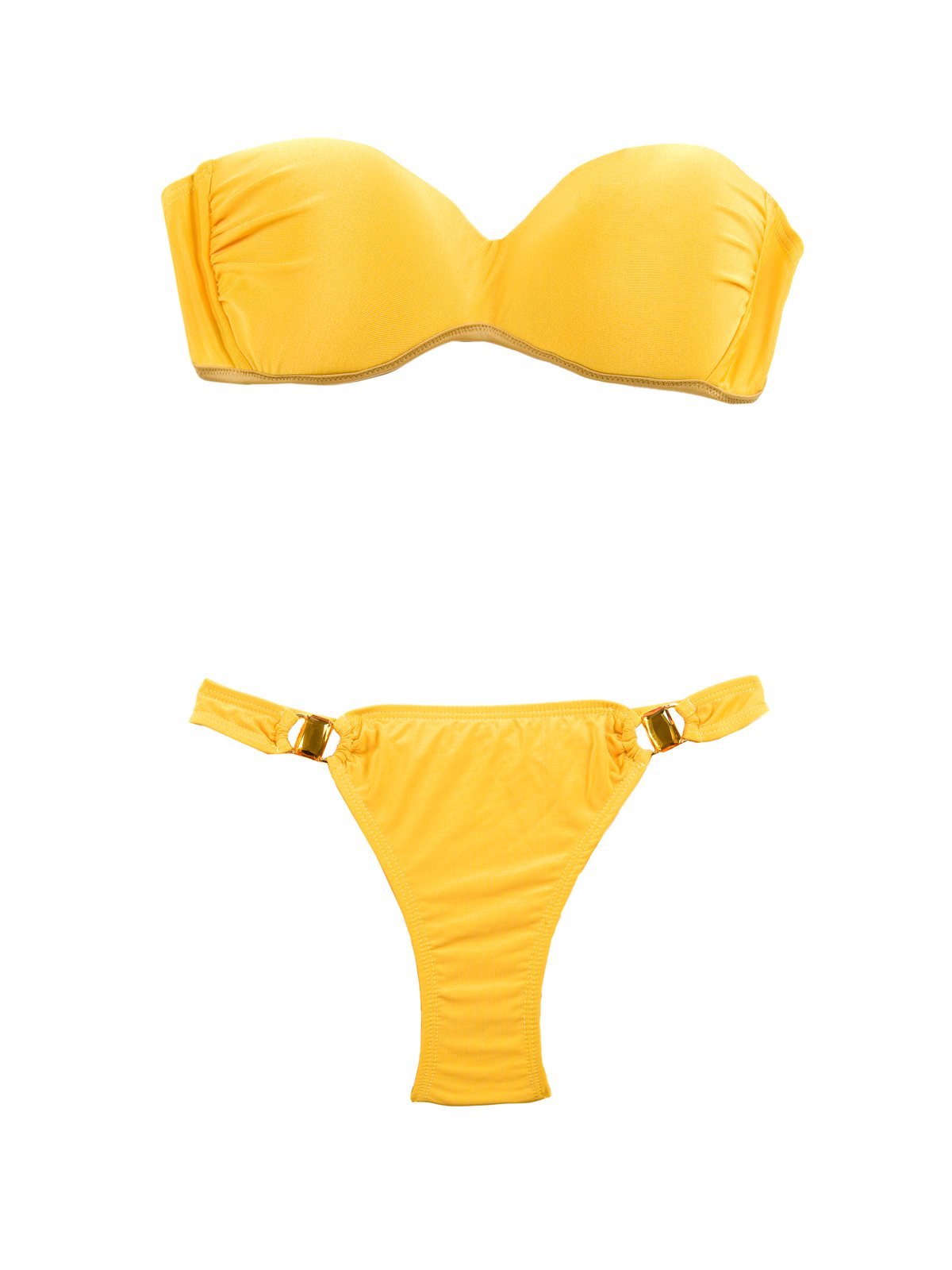 Bikini bandeau mostaza