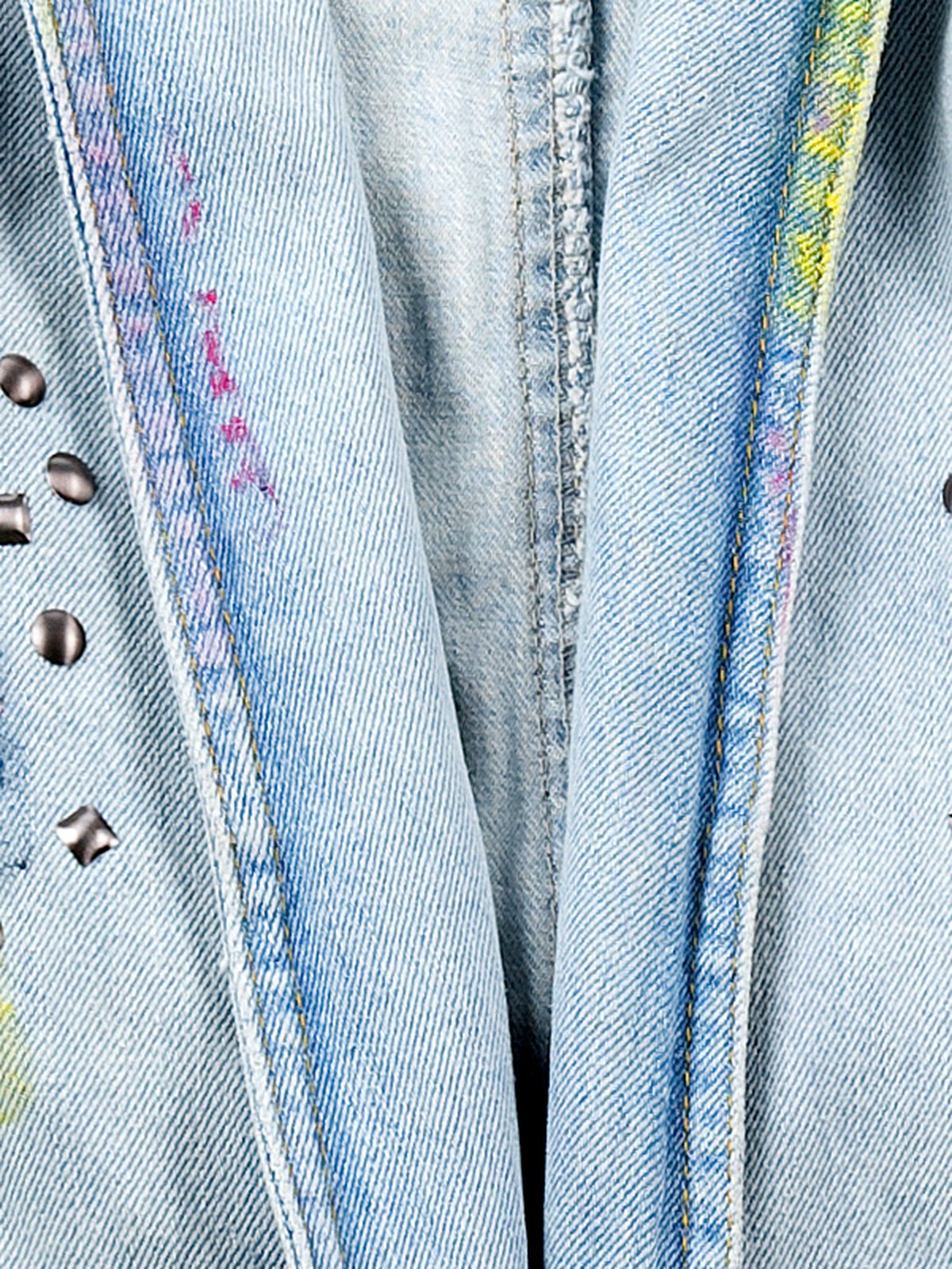 Chaleco vaquero — detalle del tejido