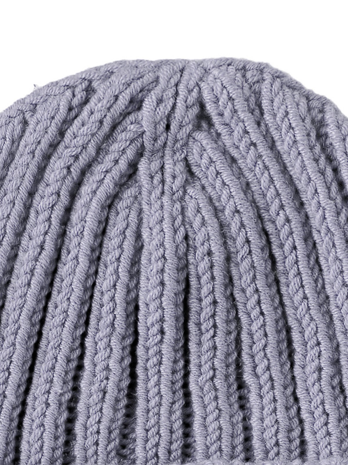 Gorro de punto gris — detalle