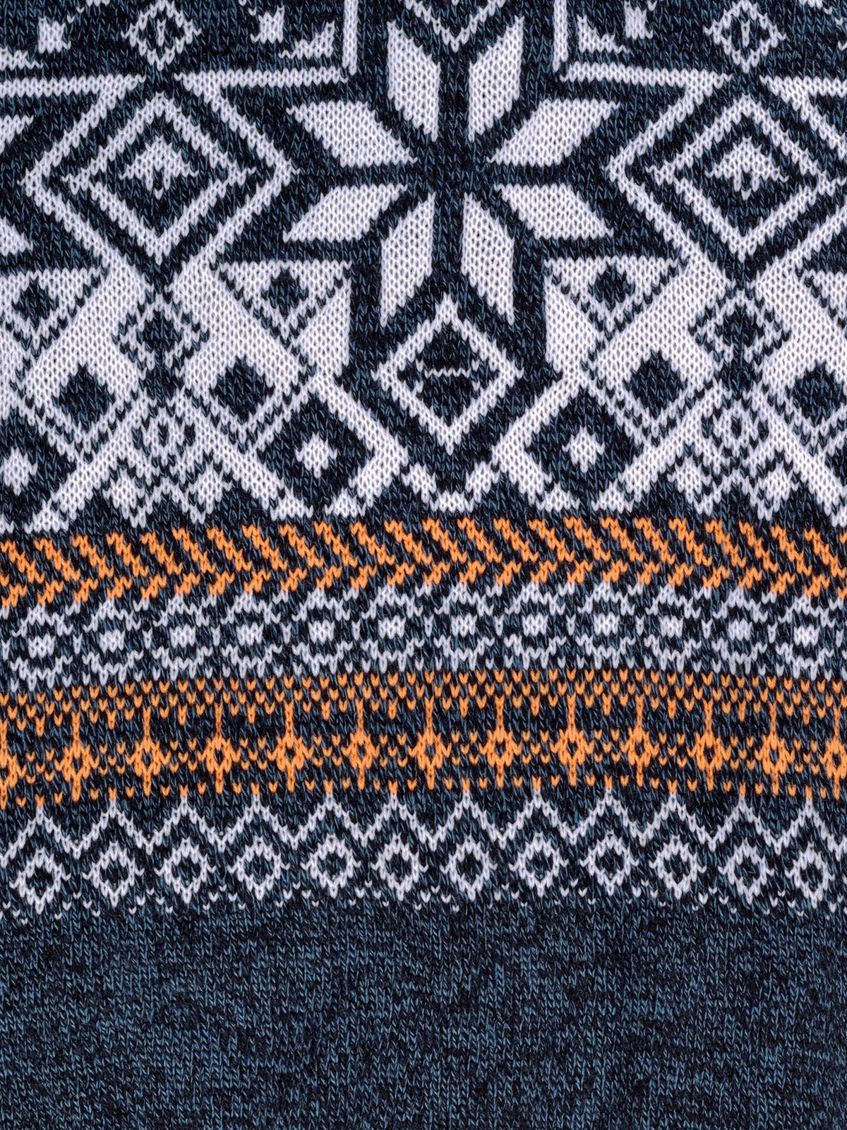 Jersey nórdico de copos — detalle del tejido